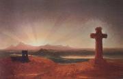 Thomas Cole Unfinished Landscape (The Cross at Sunset) (mk13) France oil painting artist